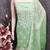 Green chanderi  embroidered unstitched dressmaterials 3 pair top bottom dupptaa
