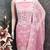 Pink chanderi  embroidered unstitched dressmaterials 3 pair top bottom dupptaa