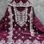 Purple chanderi  embroidered unstitched dressmaterials 3 pair top bottom dupptaa