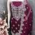 Purple chanderi  embroidered unstitched dressmaterials 3 pair top bottom dupptaa