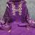 Lavender silk embroidered unstitched dressmaterials 3 pair top bottom dupptaa