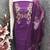 Lavender silk embroidered unstitched dressmaterials 3 pair top bottom dupptaa