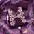Purple silk  embroidered unstitched dressmaterials 3 pair top bottom dupptaa