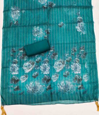 Sky silk embroidered unstitched dressmaterials 3 pair top bottom dupptaa 4