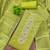 Green silk  embroidered unstitched dressmaterials 3 pair top bottom dupptaa