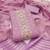 Lavender silk embroidered unstitched dressmaterials 3 pair top bottom dupptaa