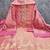 Pink silk  embroidered unstitched dressmaterials 3 pair top bottom dupptaa