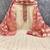 Pink silk  embroidered unstitched dressmaterials 3 pair top bottom dupptaa