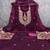 Purple silk  embroidered unstitched dressmaterials 3 pair top bottom dupptaa