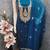 Blue silk  embroidered unstitched dressmaterials 3 pair top bottom dupptaa