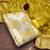 Mustard silk embroidered unstitched dressmaterials 3 pair top bottom dupptaa