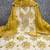 Mustard silk embroidered unstitched dressmaterials 3 pair top bottom dupptaa