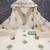 Sea green chanderi embroidered unstitched dressmaterials 3 pair top bottom dupptaa