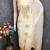 Yellow chanderi embroidered unstitched dressmaterials 3 pair top bottom dupptaa
