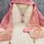 Pink silk  embroidered unstitched dressmaterials 3 pair top bottom dupptaa