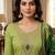 Green silk  embroidered unstitched dressmaterials 3 pair top bottom dupptaa