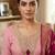 Pink silk  embroidered unstitched dressmaterials 3 pair top bottom dupptaa