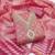 Pink silk  embroidered unstitched dressmaterials 3 pair top bottom dupptaa