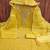 Yellow silk embroidered unstitched dressmaterials 3 pair top bottom dupptaa