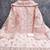 Peach silk embroidered unstitched dressmaterials 3 pair top bottom dupptaa