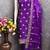 Blue silk  embroidered unstitched dressmaterials 3 pair top bottom dupptaa