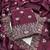 Wine silk embroidered unstitched dressmaterials 3 pair top bottom dupptaa