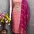Pink silk  embroidered unstitched dressmaterials 3 pair top bottom dupptaa