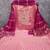 Pink silk  embroidered unstitched dressmaterials 3 pair top bottom dupptaa