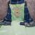 Green silk  embroidered unstitched dressmaterials 3 pair top bottom dupptaa