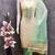 Green silk  embroidered unstitched dressmaterials 3 pair top bottom dupptaa
