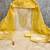 Yellow silk embroidered unstitched dressmaterials 3 pair top bottom dupptaa