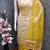 Yellow silk embroidered unstitched dressmaterials 3 pair top bottom dupptaa