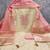 Pink silk  embroidered unstitched dressmaterials 3 pair top bottom dupptaa