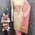 Pink silk  embroidered unstitched dressmaterials 3 pair top bottom dupptaa
