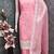 Pink chanderi  embroidered unstitched dressmaterials 3 pair top bottom dupptaa
