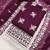 Wine chanderi embroidered unstitched dressmaterials 3 pair top bottom dupptaa