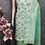 Green chanderi  embroidered unstitched dressmaterials 3 pair top bottom dupptaa