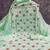 Green chanderi  embroidered unstitched dressmaterials 3 pair top bottom dupptaa