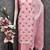 Pink chanderi  embroidered unstitched dressmaterials 3 pair top bottom dupptaa