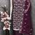 Wine chanderi embroidered unstitched dressmaterials 3 pair top bottom dupptaa