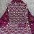 Wine chanderi embroidered unstitched dressmaterials 3 pair top bottom dupptaa