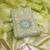 Green silk  embroidered unstitched dressmaterials 3 pair top bottom dupptaa