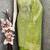 Green silk  embroidered unstitched dressmaterials 3 pair top bottom dupptaa