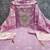 Lavender silk embroidered unstitched dressmaterials 3 pair top bottom dupptaa
