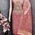 Pink chanderi  embroidered unstitched dressmaterials 3 pair top bottom dupptaa