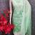 Green chanderi  embroidered unstitched dressmaterials 3 pair top bottom dupptaa