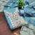 Blue silk  embroidered unstitched dressmaterials 3 pair top bottom dupptaa