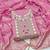 Pink silk  embroidered unstitched dressmaterials 3 pair top bottom dupptaa