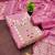 Pink silk  embroidered unstitched dressmaterials 3 pair top bottom dupptaa