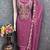 Pink silk  embroidered unstitched dressmaterials 3 pair top bottom dupptaa